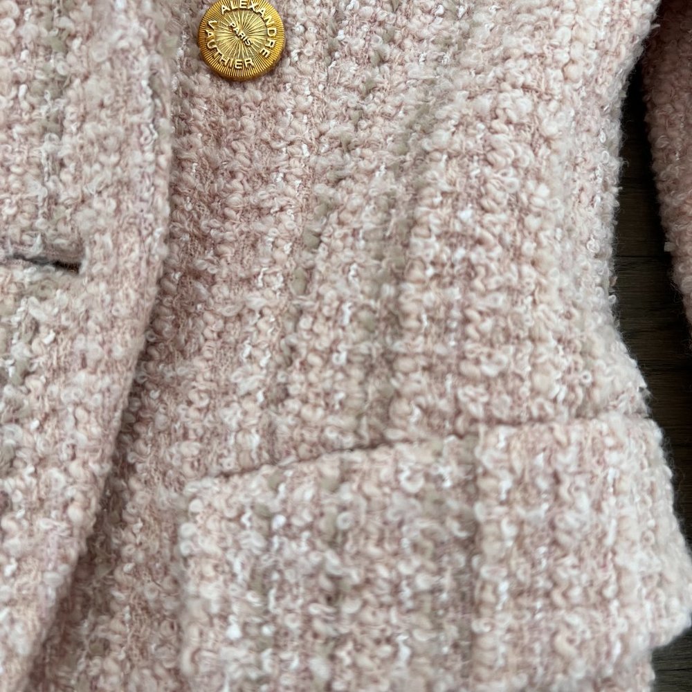 Alexandre Vauthier Pink Double-Breasted Wool-Blend Tweed Jacket - Picture 7 of 10